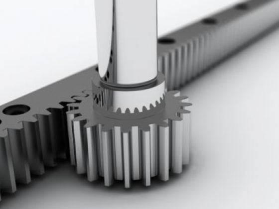 Helical rack and pinion 